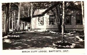 RPPC Postcard Birch Cliff House Baptiste Ontario Canada