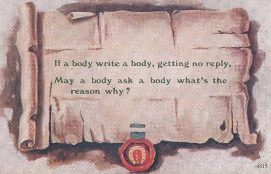 Writing A Letter To Your Body Proverb Talking To Yourself Old Comic Postcard