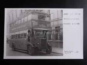 Bus CROYDON DOUBLE DECKER L.T STL126 KATHERINE ST Pamlin Print RP Postcard M2302