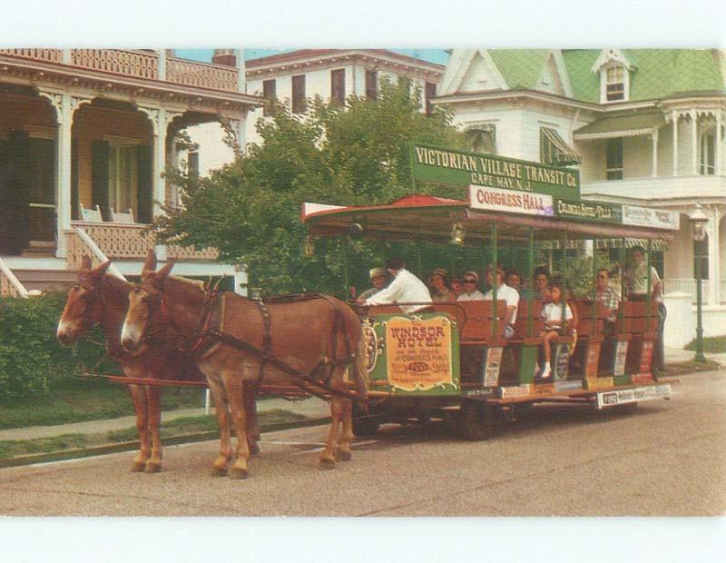 Pre-1980 WINDSOR HOTEL SIGN ON VICTORIAN VILLAGE TROLLEY Cape May NJ E9034