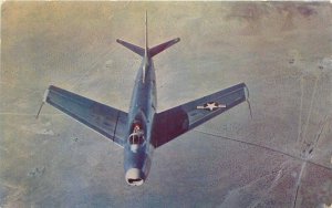 Aircraft Military North American Sabre Jet in Flight F-86 Roberts Postcard 12439