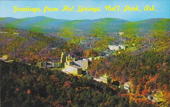 Arkansas Hot Springs Greetings From Aerial View