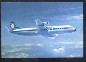 THE NETHERLANDS KLM AIRLINES LOCKHEED DC-8 JET AIRPLANE B ADVERTISING POSTCARD
