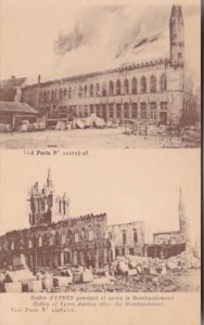 Belgium Ypres Halls Of Ypres Before & After Bombardment