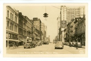 WA - Tacoma. Pacific Avenue Street Scene looking North ca 1940's  RPPC