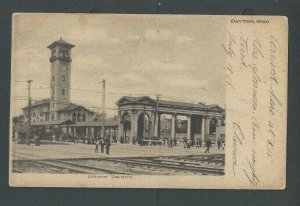 1906 Post Card Dayton OH Union Depot UDB