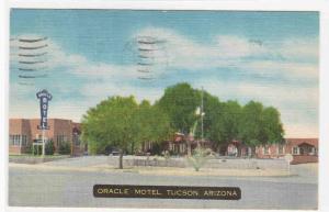 Oracle Motel US 80 89 Tucson Arizona 1963 linen postcard