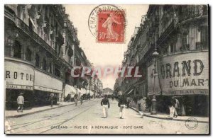 Orleans Postcard Old Street Station Approval of the Republic