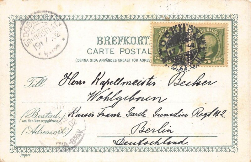 L070 Sweden Stockholm Opera terrace 1902 postcard