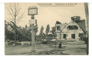 Belgium - Bruselles Expo, Aug 14-15, 1910. Fire Ruins, Avenue of Nations