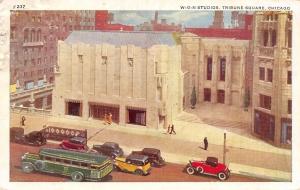 Chicago Illinois~W.G.N. Studios Tribune Square~1947 Postcard