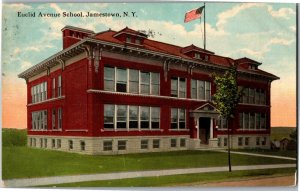 Euclid Avenue School, Jamestown NY c1913 Vintage Postcard A79