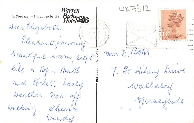 uk7312 warren park hotel torquay  uk