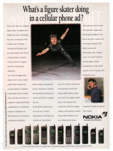 Nokia Cellular Phones - 1990's Vintage Ad (Featuring Elvis Stojko)