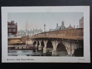 Nottinghamshire NEWARK from TRENT BRIDGE - Old Postcard by Arcadian A352/1086