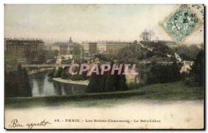 Paris - 19 - Buttes Chaumont - Belvedere Old Postcard