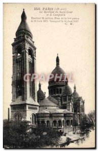 Old Postcard Paris The Sacre Coeur Basilica and the Campanile