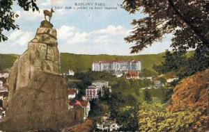 Czech Republic Karlovy Vary Jeleni skok a pohled na hotel Imperial 02.22