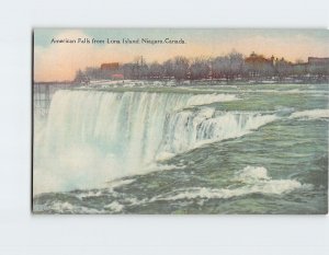 Postcard American Falls from Luna Island Niagara Canada Niagara Falls NY USA