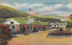 Sperryville Virginia Cab-Inn Cottag Camp Esso Gas Station Postcard AA64013