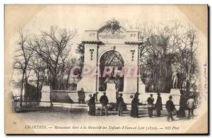 Old Postcard Army War of 1870 Chartres high monument to the memory of the Chi...