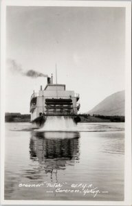 Steamer 'Tutshi' Carcross Yukon Ship WPYR Unused Gowen Sutton RPPC Postcard G69