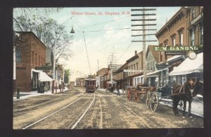 SAINT ST. STEPHEN NEW BRUNSWICK NB CANADA DOWNTOWN STREET VINTAGE POSTCARD