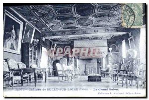 Old Postcard Chateau de Sully sur Loire Loiret the Grand Salon