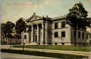 Carnegie Public Library Decatur IL Postcard PC258