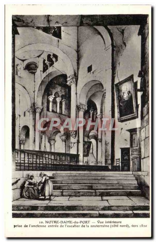 Our Lady of the Port Old Postcard Inside view