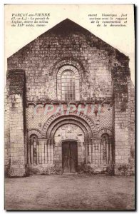 Old Postcard Parcay sur Vienne The portal of & # 39eglise