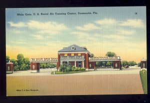 Pensacola, Florida/FL Postcard, Main Gate, US Naval Air Training Center