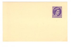 Canadian Postal Stationery Postcard Elizabeth II 4 Cent Purple