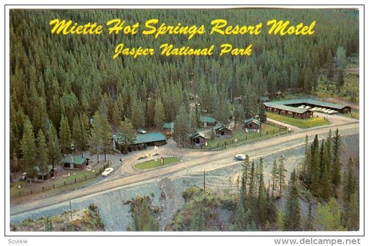 Miette Hot Springs Resort Motel, JASPER, Alberta, Canada, 40-60's