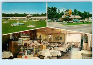 ROCKY MOUNT, North Carolina NC~Roadside FARRIS MIDWOOD Restaurant Motel Postcard