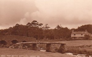 Postcard RPPC Post Bridge Dartmoor UK