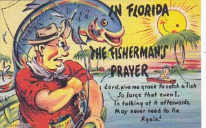 Man Fishing In Florida The Fisherman's Prayer 1949