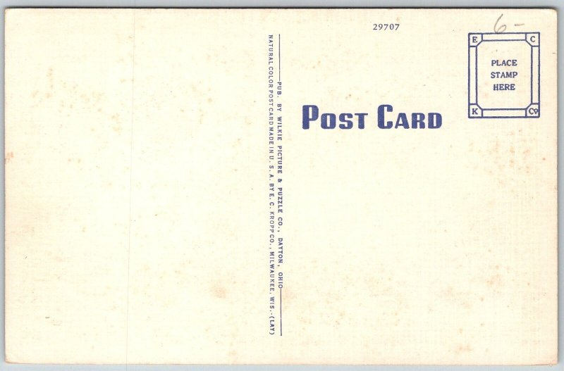 Dayton Ohio 1950s Postcard Masonic Temple