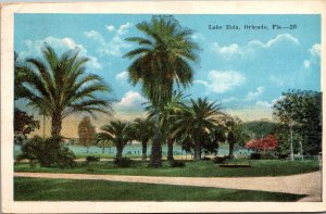 View of Lake Eola, Orlando FL c1922 Vintage Postcard Q62