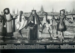 Germany lubeck dance with death  Postcard