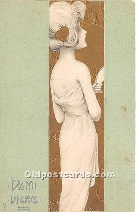 Artist Signed Raphael Kirchner Post Card Artist Signed Raphael Kirchner Unuse...