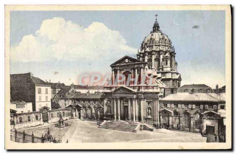 Old Postcard Paris Millitalre Hopital du Val de Grace Facade of the side of t...
