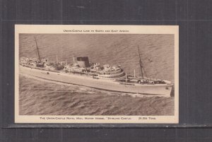  STIRLING CASTLE , UNION CASTLE LINE, c1936, unused.