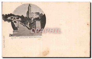 Old Postcard monumental staircase Auch