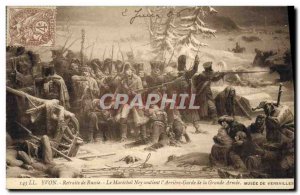 Old Postcard History Napoleon 1st Yvon retreat from Russia's Marshal Ney supp...