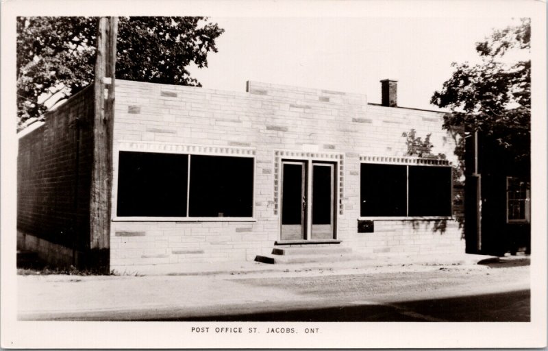 Post Office St. Jacobs Ontario ON Unused Real Photo Postcard F13