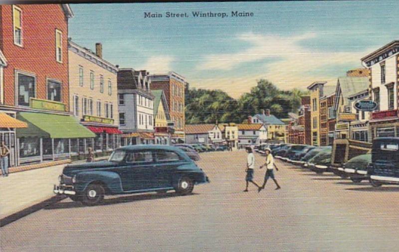 Maine Winthrop Main Street