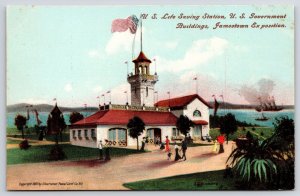 U.S. Life Saving Station U.S. Government Buildings Jamestown Exposition Postcard