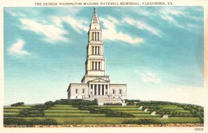 Vintage Postcard The George Washington Masonic National Memorial Alexandria VA