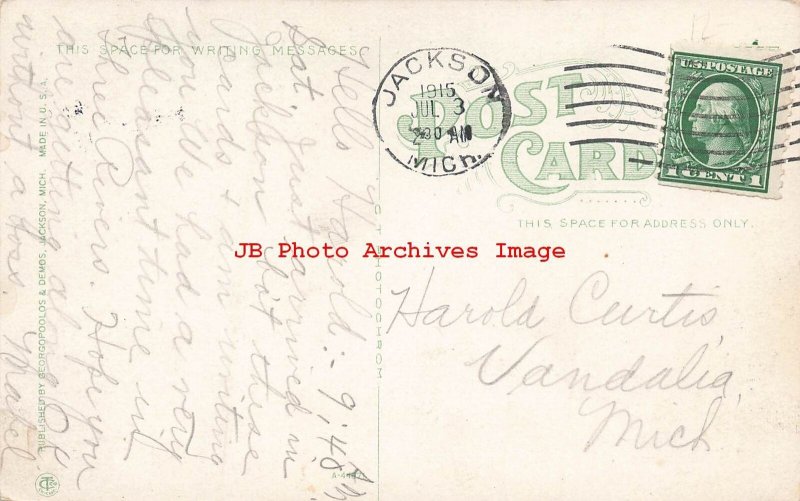 MI, Jackson, Michigan, State Prison, Dining Hall Interior View, 1914 PM, Teich